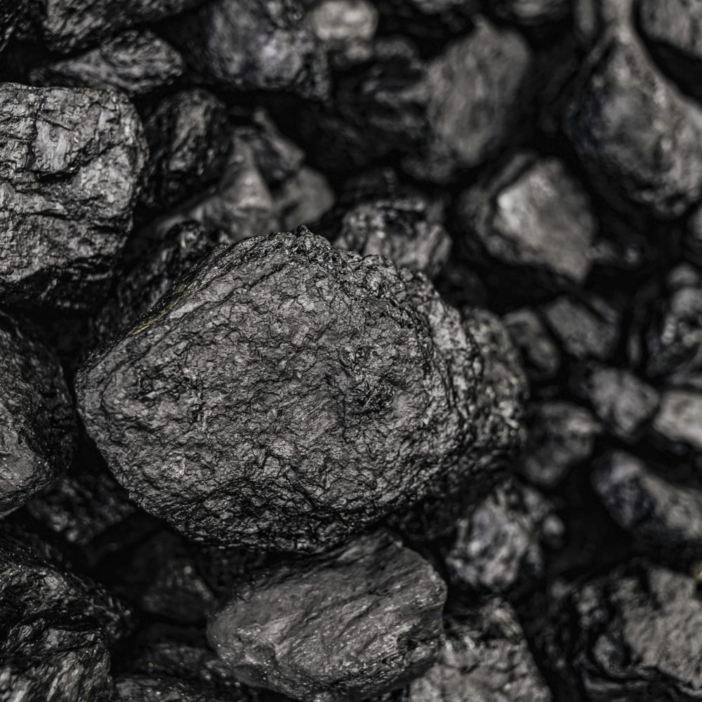 Black pebbles macro shot background